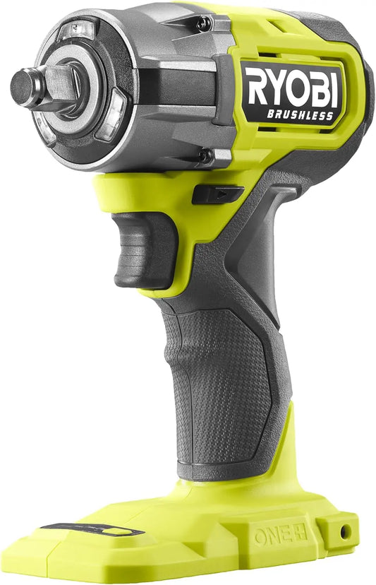 RYOBI Boulonneuse 18V ONE+ 700 Nm sans balais RIW18CBL-0 Sans batterie – gris/jaune