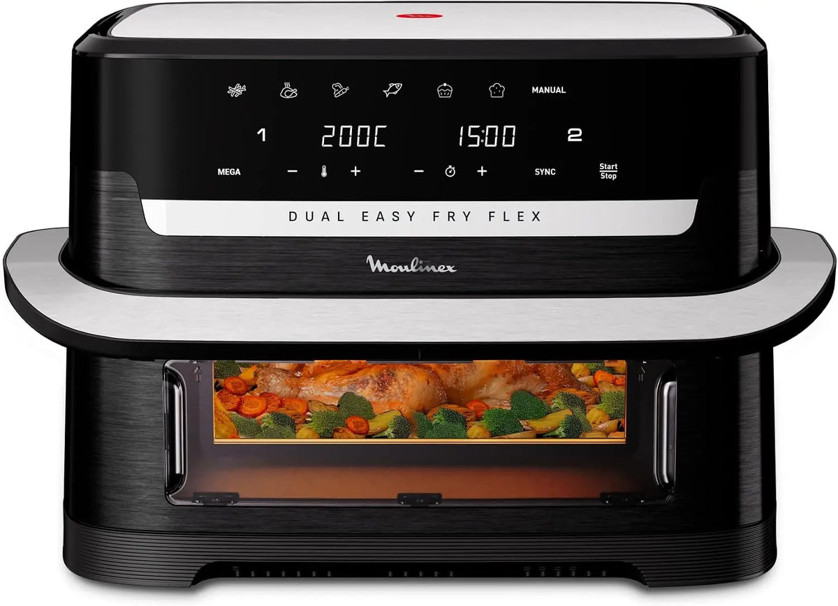 Moulinex - Easy Fry Dual Flex air fryer - 7 programmes - 9 L - Noir – friteuse