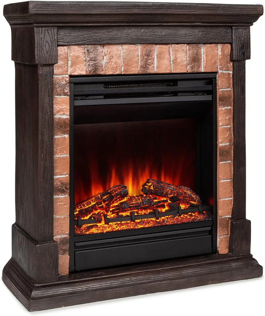 Klarstein Beerenberg Cheminée électrique 1800 W Chauffage LED Flamme Illusion Minuteur Télécommande – noir/gris
