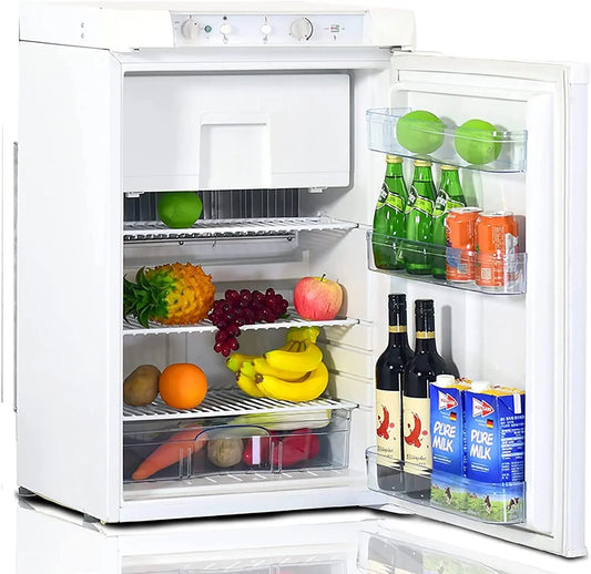 Smad Frigo Trimixte 12V 220V Gaz réfrigérateur – 150 W, 100 L, 52,3*57,0*82,8 cm, blanc