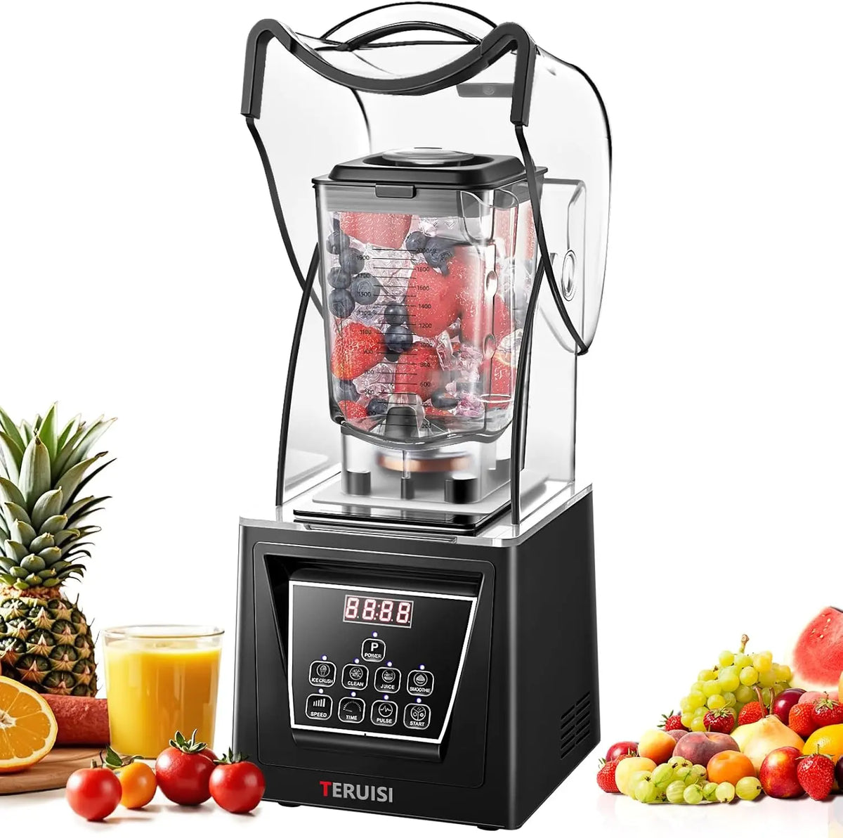 Blender Professionnel 2200 W mixeur – 2 L, gris/noir