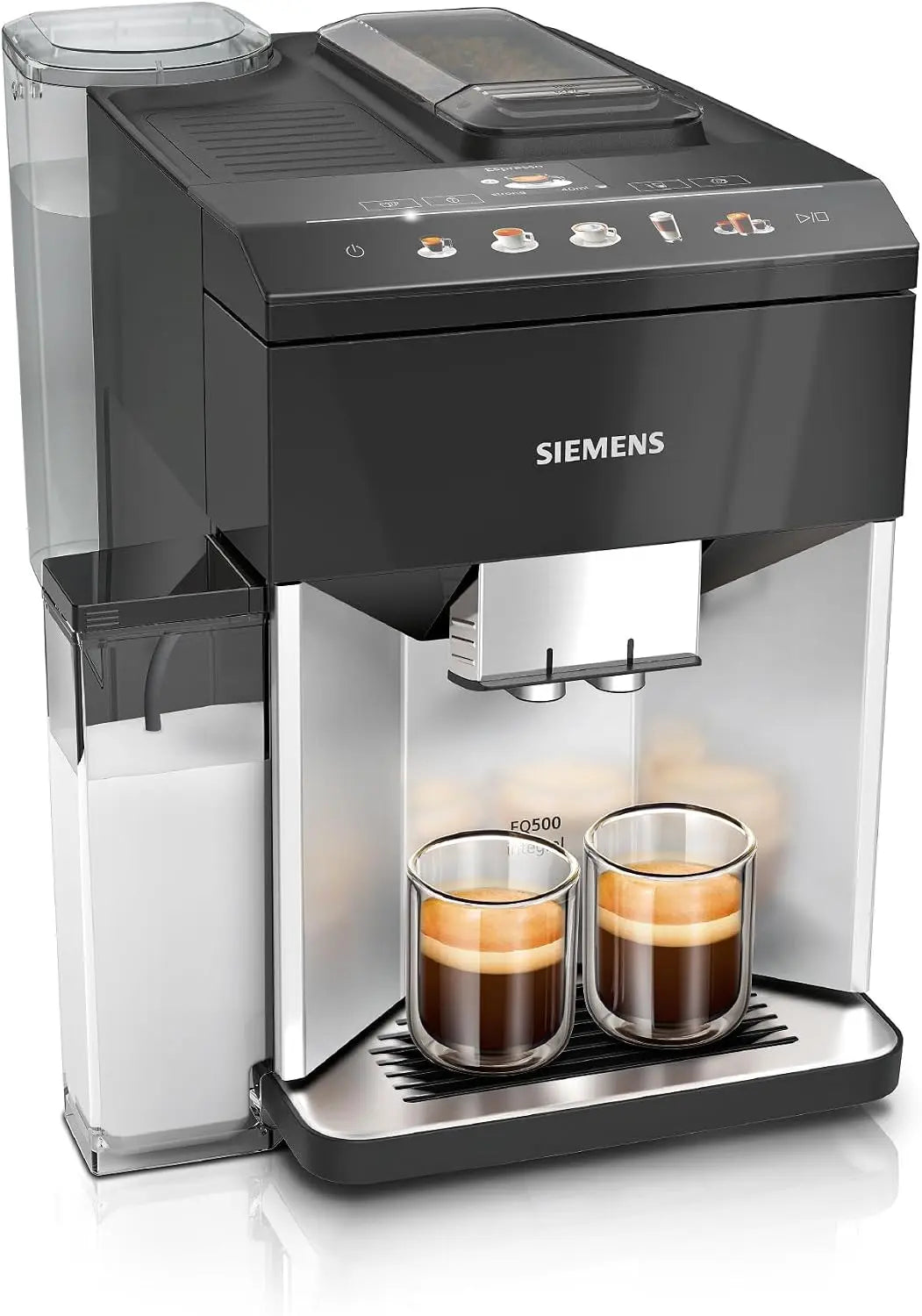 SIEMENS machine à café tout automatique – EQ500, TQ513R01, noir/argenté