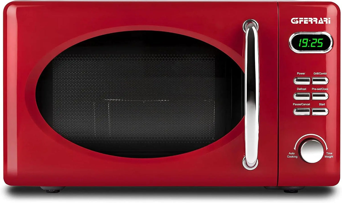 G3 Ferrari G10155 Micro-onde Vintage Combiné Numérique « Savormio Vintag» 1150 W – 20 litres, 2450 MHz, rouge