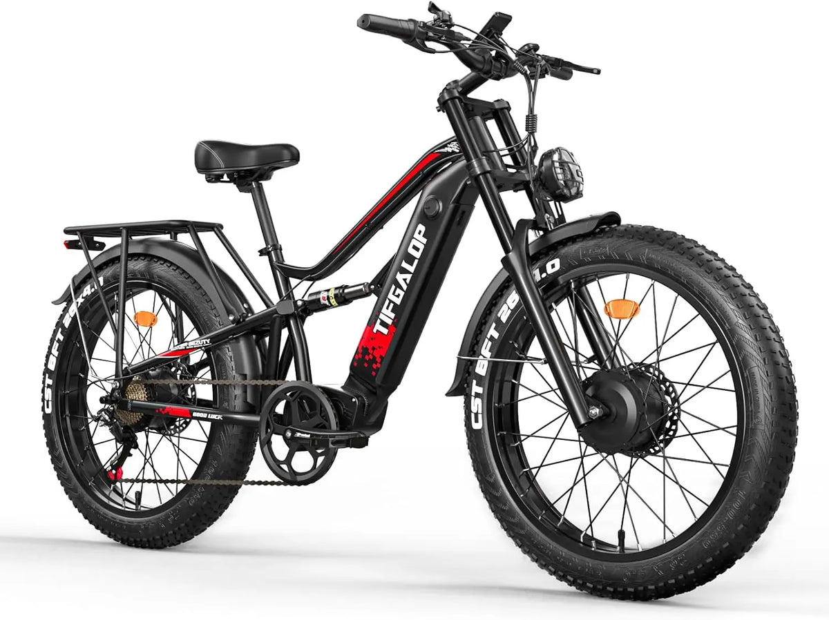 Lohang Vélo électrique pour Adultes – 18 Ah, gris/noir
