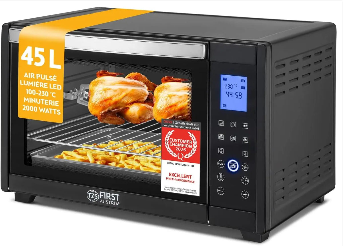 TZS First Austria Mini-Four 45L 2000W digital – gris/noir