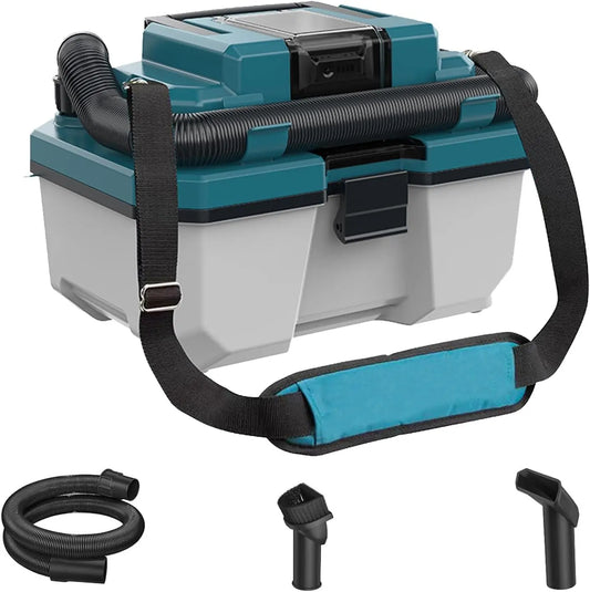 Aspirateur humide et sec sans fil compatible avec batterie Makita 18 V – 150 W, 10 l / 5 l, gris/bleu/noir