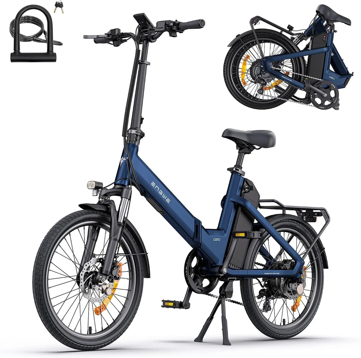 ENGWE O20 Velo Electrique Pliable vélo – 250 W, 15 Ah, 75 Nm, gris/noir