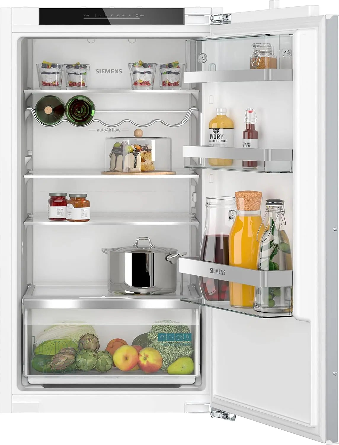 Siemens KI31RADD1 iQ500 - Réfrigérateur encastrable - 102,5 x 56 cm - 165 l - Fabriqué en Allemagne – 77 kWh, gris