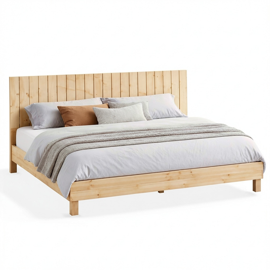 Lit, coloris naturel, pour la chambre