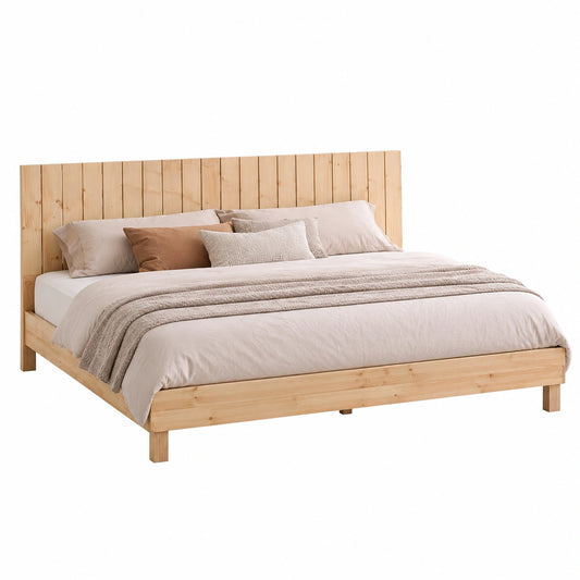 Lit, coloris naturel, pour la chambre