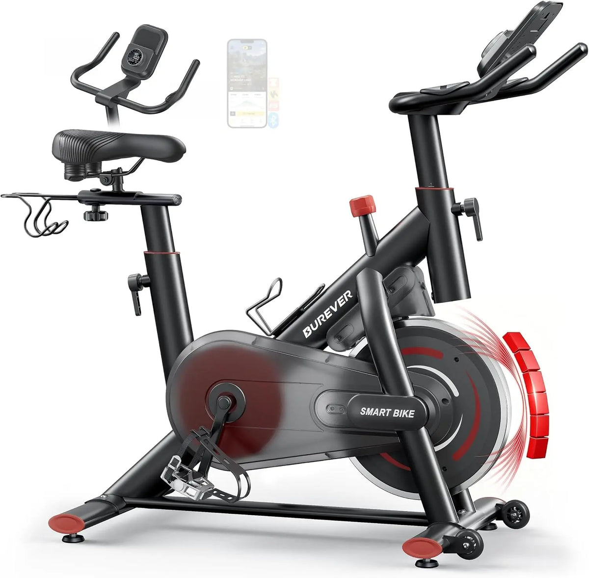 Velo d'Appartement Connecté APP vélo – gris/noir